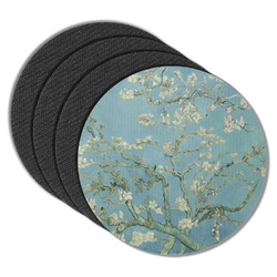 Almond Blossoms (Van Gogh) Round Rubber Backed Coasters - Set of 4