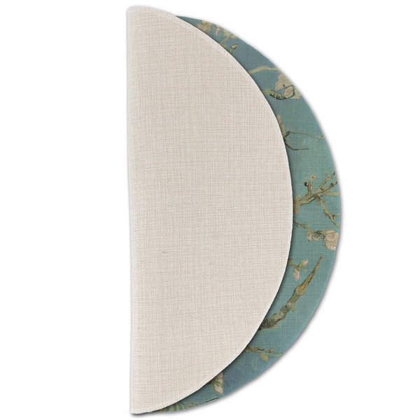 Almond Blossoms (Van Gogh) Round Linen Placemats - HALF FOLDED (single sided)