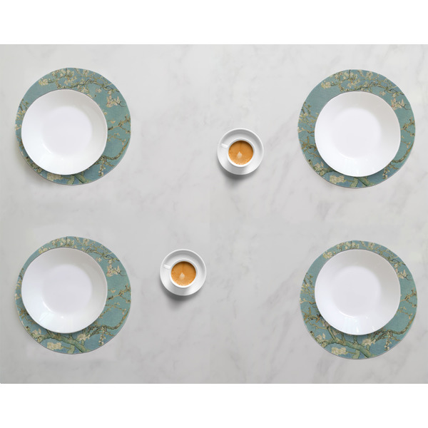 Almond Blossoms (Van Gogh) Round Linen Placemats - LIFESTYLE (set of 4)