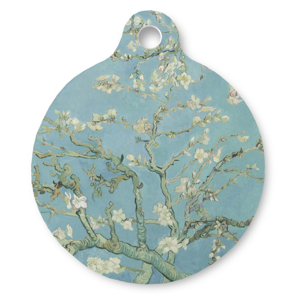 Custom Almond Blossoms (Van Gogh) Round Pet ID Tag