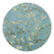 Almond Blossoms (Van Gogh) Round Stone Trivet - Front View