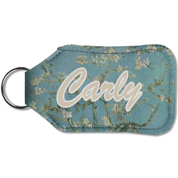 Almond Blossoms (Van Gogh) Sanitizer Holder Keychain - Small (Back)