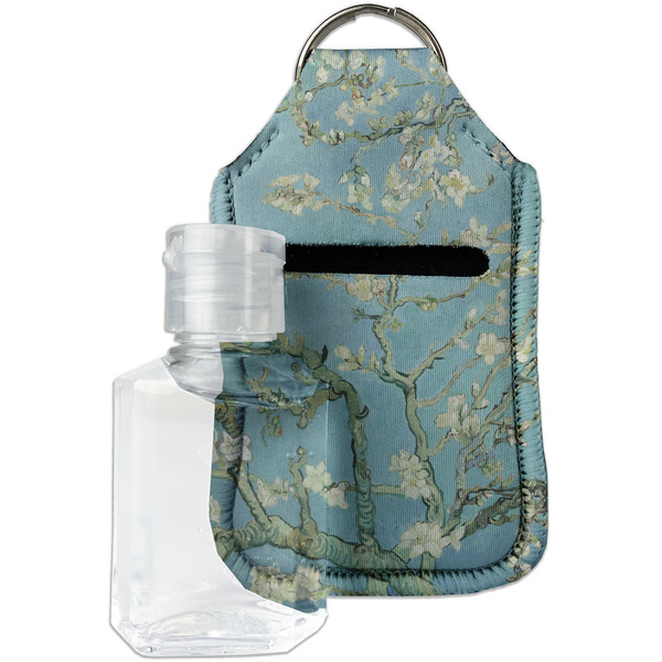 Custom Almond Blossoms (Van Gogh) Hand Sanitizer & Keychain Holder