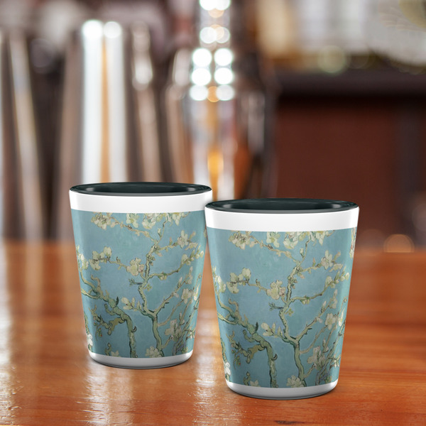 Almond Blossoms (Van Gogh) Shot Glass - Two Tone - LIFESTYLE