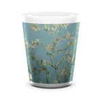 Almond Blossoms (Van Gogh) Ceramic Shot Glass - 1.5 oz - White - Set of 4