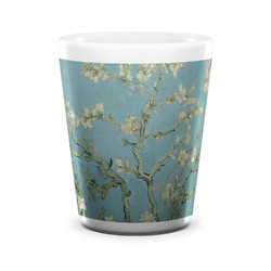 Almond Blossoms (Van Gogh) Ceramic Shot Glass - 1.5 oz - White - Single
