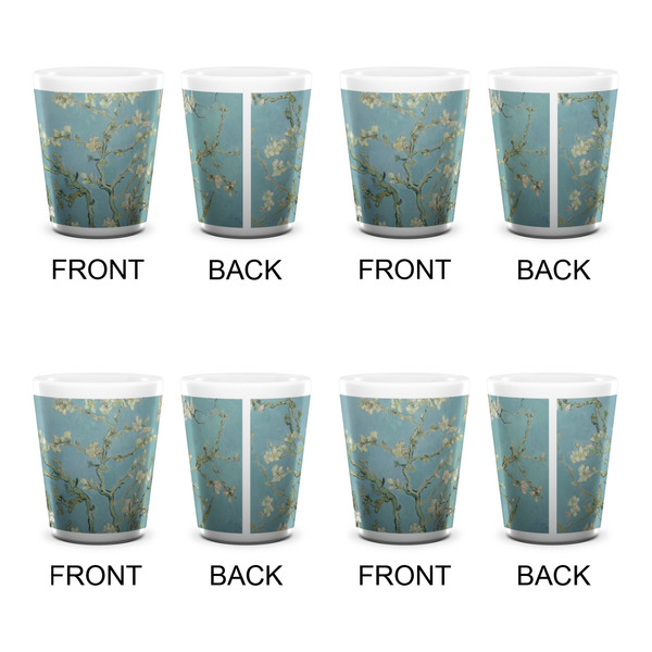 Almond Blossoms (Van Gogh) Shot Glass - White - Set of 4 - APPROVAL
