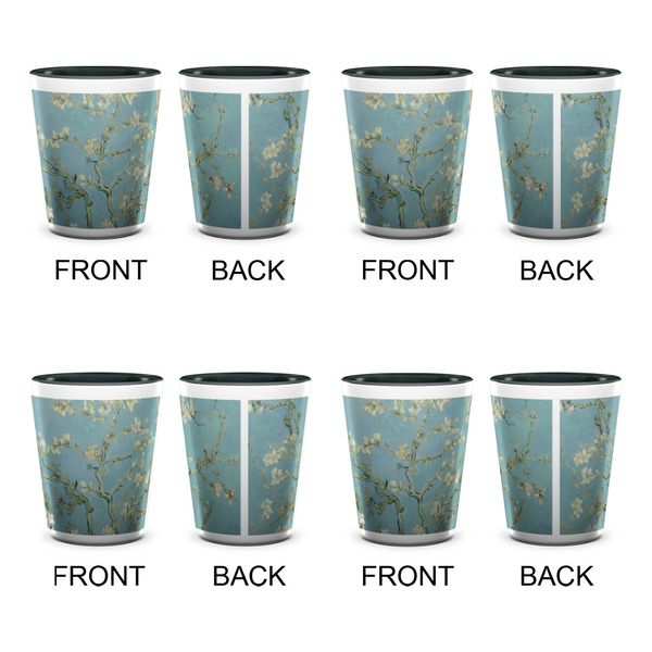 Almond Blossoms (Van Gogh) Shot Glassess - Two Tone - Set of 4 - APPROVAL