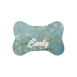 Almond Blossoms (Van Gogh) Bone Shaped Dog Food Mat (Small)