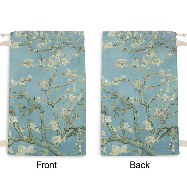 Almond Blossoms (Van Gogh) Small Laundry Bag - Front & Back View