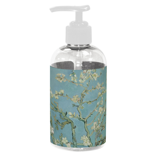 Custom Almond Blossoms (Van Gogh) Plastic Soap / Lotion Dispenser (8 oz - Small - White)