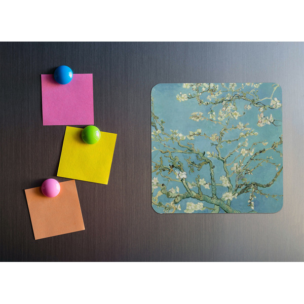 Almond Blossoms (Van Gogh) Square Fridge Magnet - LIFESTYLE