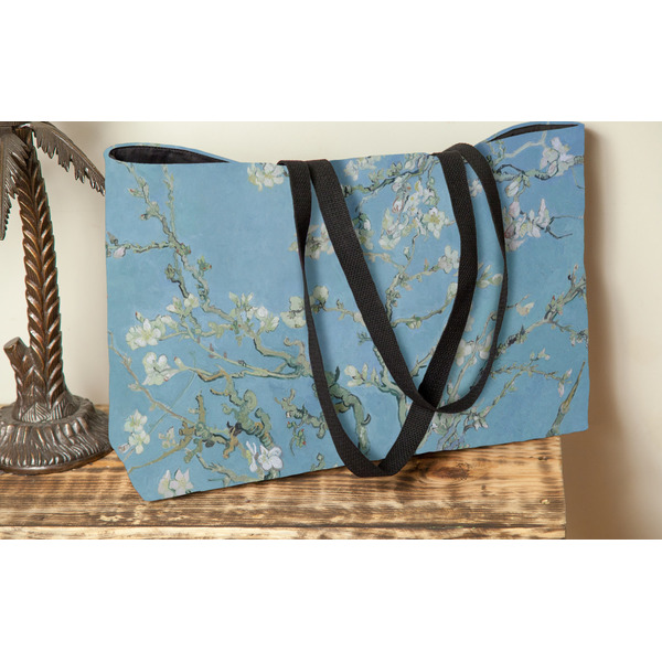 Almond Blossoms (Van Gogh) Tote w/Black Handles - Lifestyle View