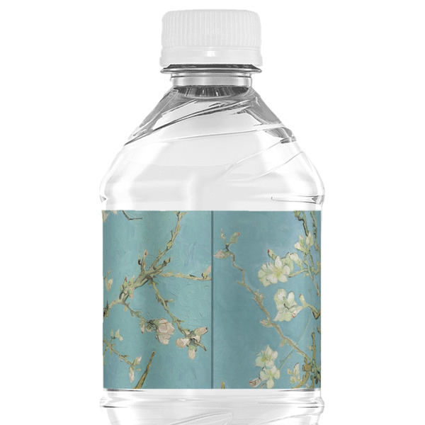 Almond Blossoms (Van Gogh) Water Bottle Label - Back View