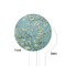 Almond Blossoms (Van Gogh) White Plastic 4" Food Pick - Round - Single Sided - Front & Back