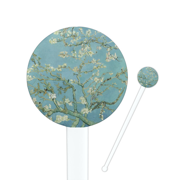 Custom Almond Blossoms (Van Gogh) Round Plastic Stir Sticks