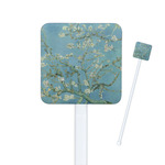 Almond Blossoms (Van Gogh) Square Plastic Stir Sticks - Double Sided
