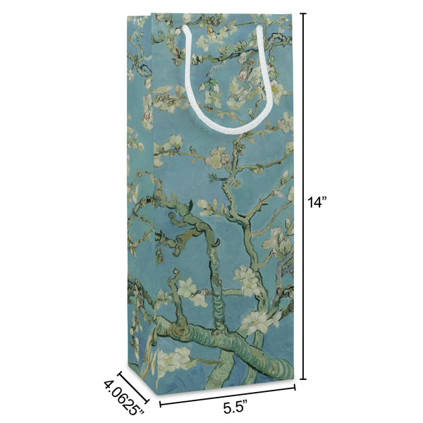 Almond Blossoms (Van Gogh) Wine Gift Bag - Dimensions