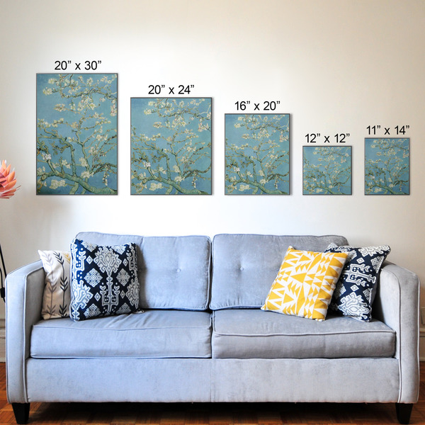 Almond Blossoms (Van Gogh) Wood Prints - Size Comparison