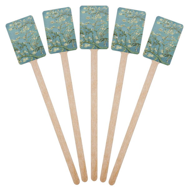 Almond Blossoms (Van Gogh) Wooden 6.25" Stir Stick - Rectangular - Fan View