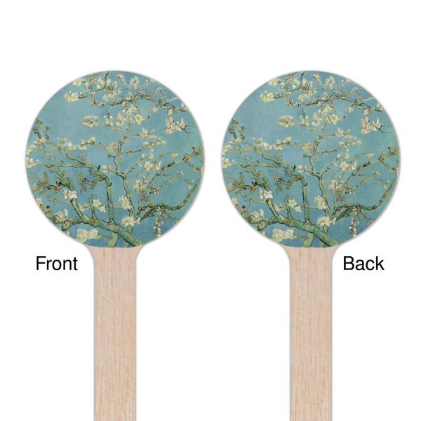 Almond Blossoms (Van Gogh) Wooden 6" Stir Stick - Round - Double Sided - Front & Back