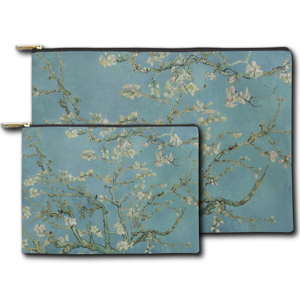 Almond Blossoms (Van Gogh) Zippered Pouches - Size Comparison