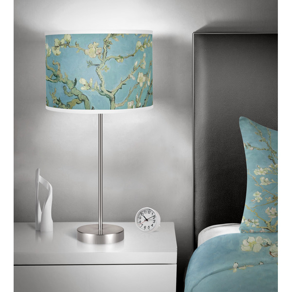 Apple Blossoms (Van Gogh) 13 inch drum lamp shade - in room