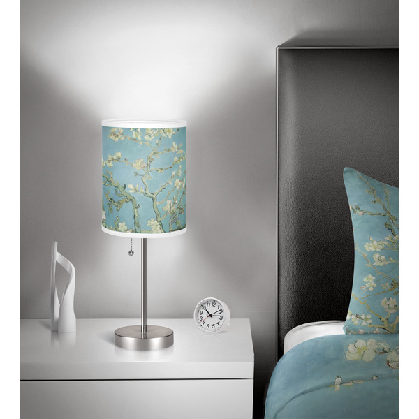 Apple Blossoms (Van Gogh) 7 inch drum lamp shade - in room