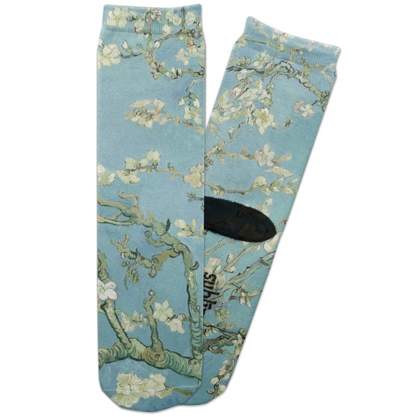 Custom Almond Blossoms (Van Gogh) Adult Crew Socks