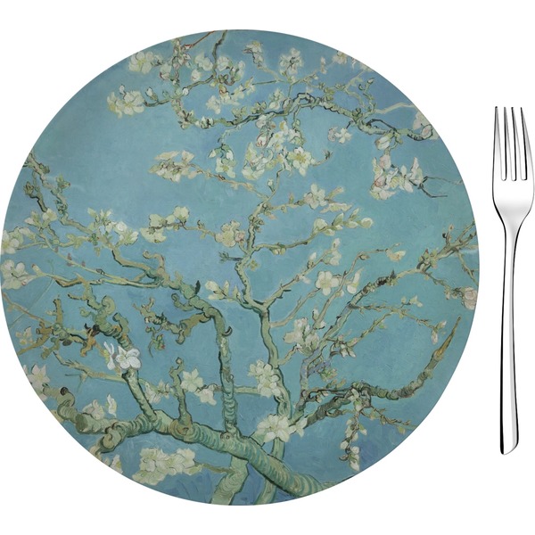 Custom Almond Blossoms (Van Gogh) Glass Appetizer / Dessert Plate 8"