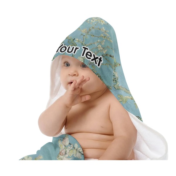 Apple Blossoms (Van Gogh) Baby Hooded Towel on Child