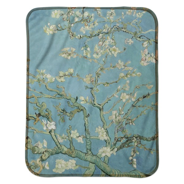 Apple Blossoms (Van Gogh) Baby Sherpa Blanket - Flat