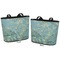 Apple Blossoms (Van Gogh) Bucket Totes w/ Genuine Leather Trim - Regular - Front and Back - Apvl