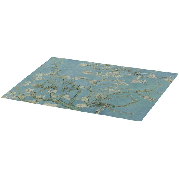 Apple Blossoms (Van Gogh) Burlap Placemat (Angle View)
