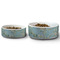 Almond Blossoms (Van Gogh) Ceramic Dog Bowls - Size Comparison
