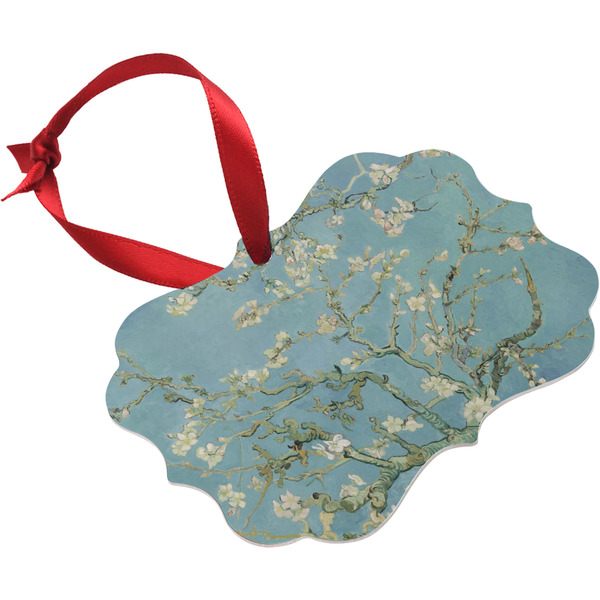 Apple Blossoms (Van Gogh) Christmas Ornament (Angle View)