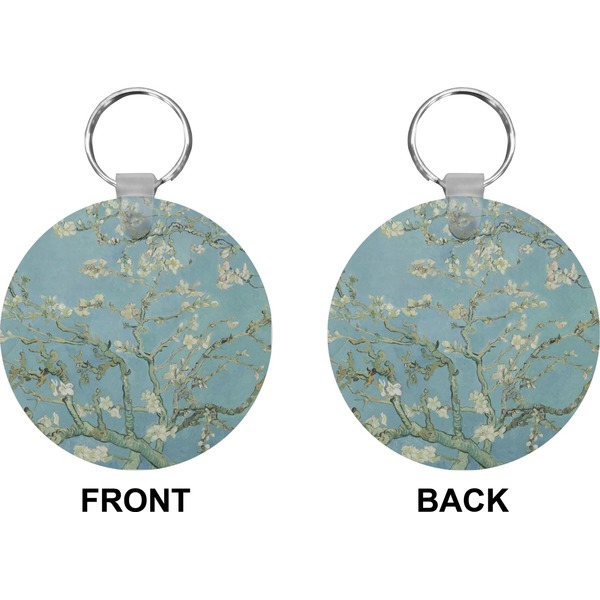 Apple Blossoms (Van Gogh) Circle Keychain (Front + Back)
