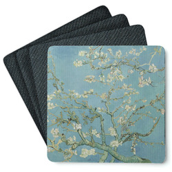 Almond Blossoms (Van Gogh) Square Rubber Backed Coasters - Set of 4