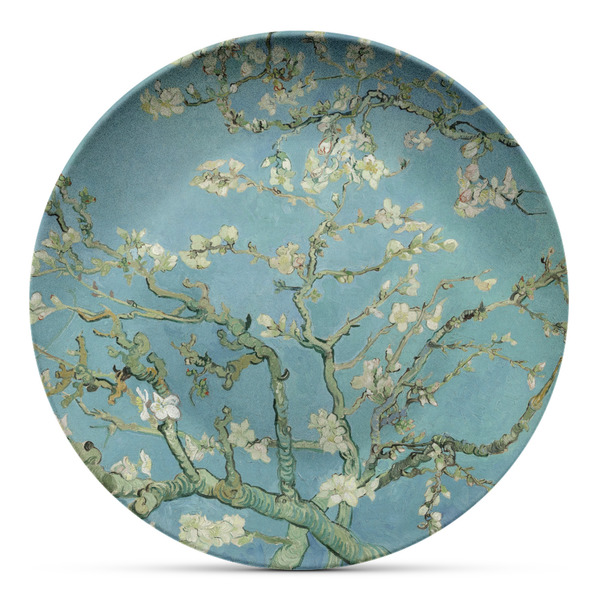 Custom Almond Blossoms (Van Gogh) Microwave Safe Plastic Plate - Composite Polymer