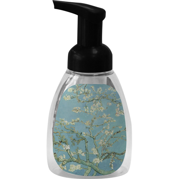 Custom Almond Blossoms (Van Gogh) Foam Soap Bottle - Black