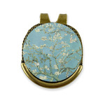 Almond Blossoms (Van Gogh) Golf Ball Marker - Hat Clip - Gold