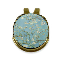 Almond Blossoms (Van Gogh) Golf Ball Marker - Hat Clip - Gold