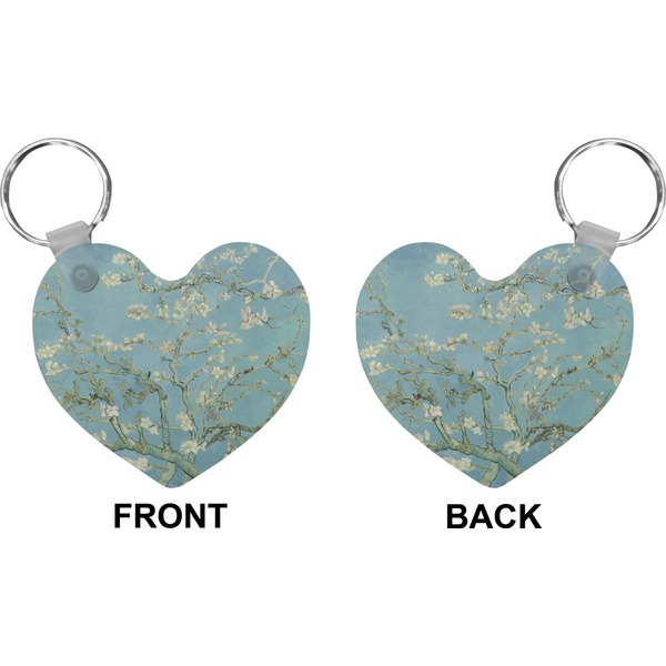 Apple Blossoms (Van Gogh) Heart Keychain (Front + Back)