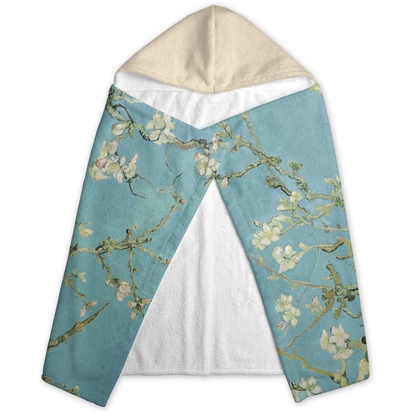 Apple Blossoms (Van Gogh) Hooded Towel - Folded