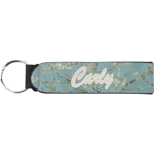 Custom Almond Blossoms (Van Gogh) Neoprene Keychain Fob