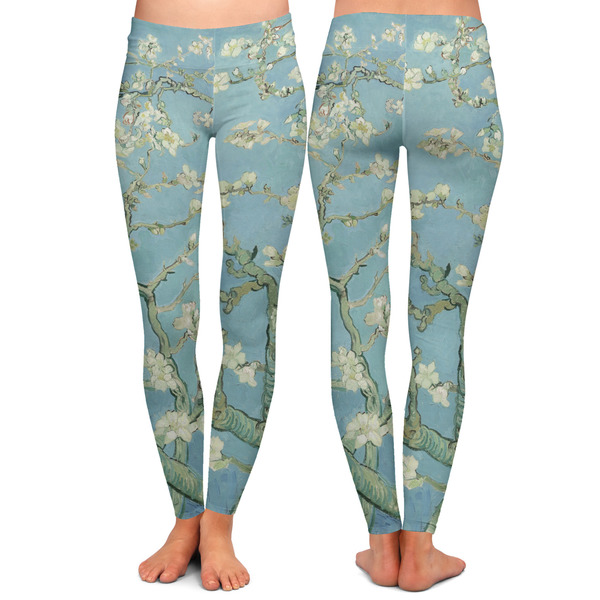 Apple Blossoms (Van Gogh) Ladies Leggings - Front and Back
