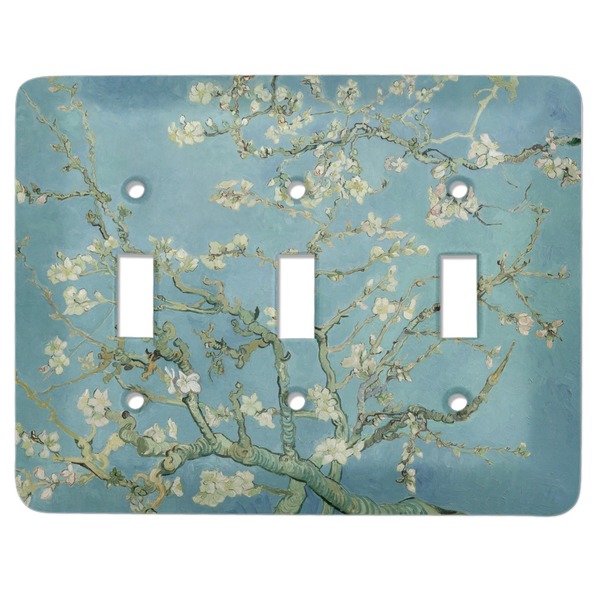 Custom Almond Blossoms (Van Gogh) Light Switch Cover (3 Toggle Plate)