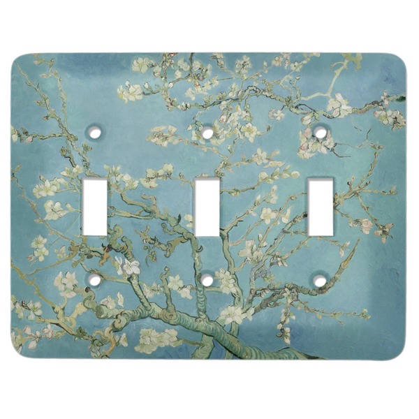 Custom Almond Blossoms (Van Gogh) Light Switch Cover (3 Toggle Plate)