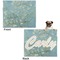 Apple Blossoms (Van Gogh) Microfleece Dog Blanket - Large- Front & Back