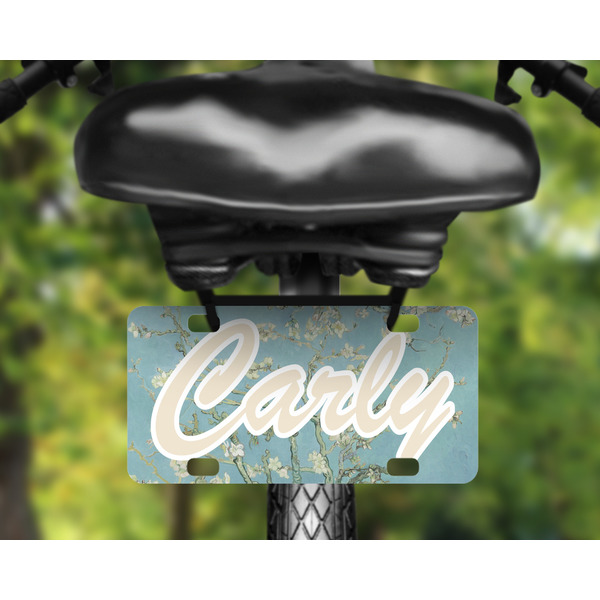 Apple Blossoms (Van Gogh) Mini License Plate on Bicycle